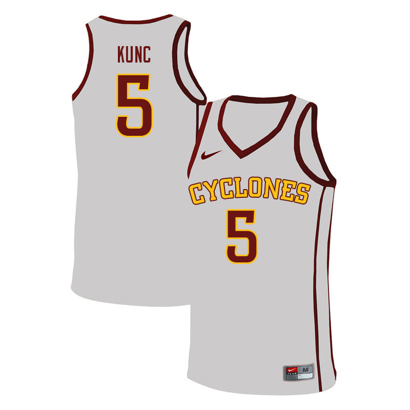 Men #5 Aljaz Kunc Iowa State Cyclones College Basketball Jerseys Sale-White